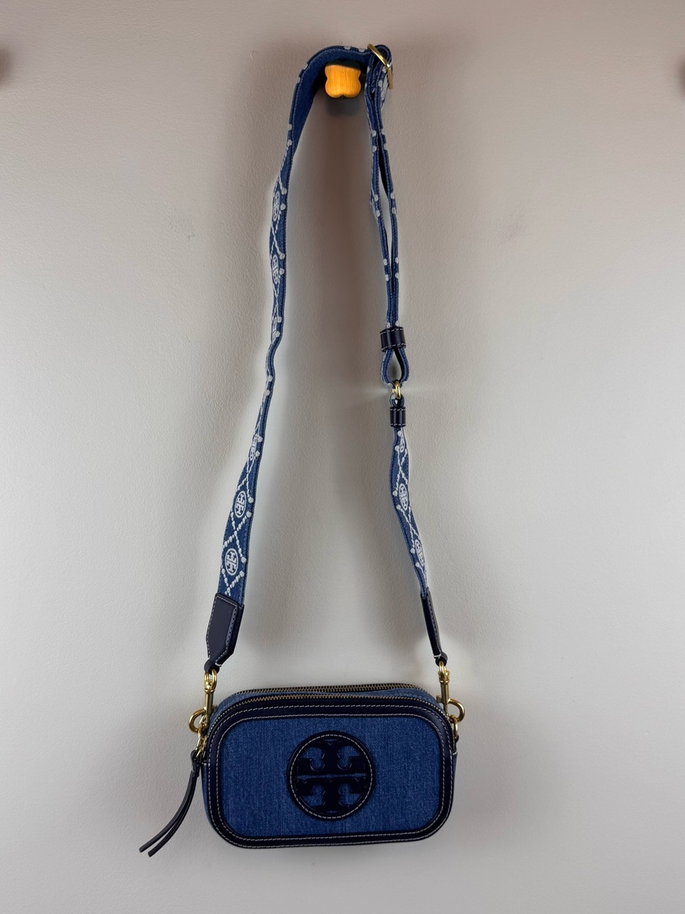 Tory Burch Miller Denim Mini Crossbody Bag with Dust Bag - Picture 2 of 16